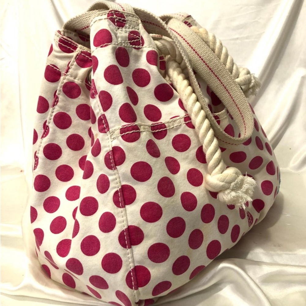 Aerie Red and Cream Polka Dot Shoulder Bag - Picture 5 of 9